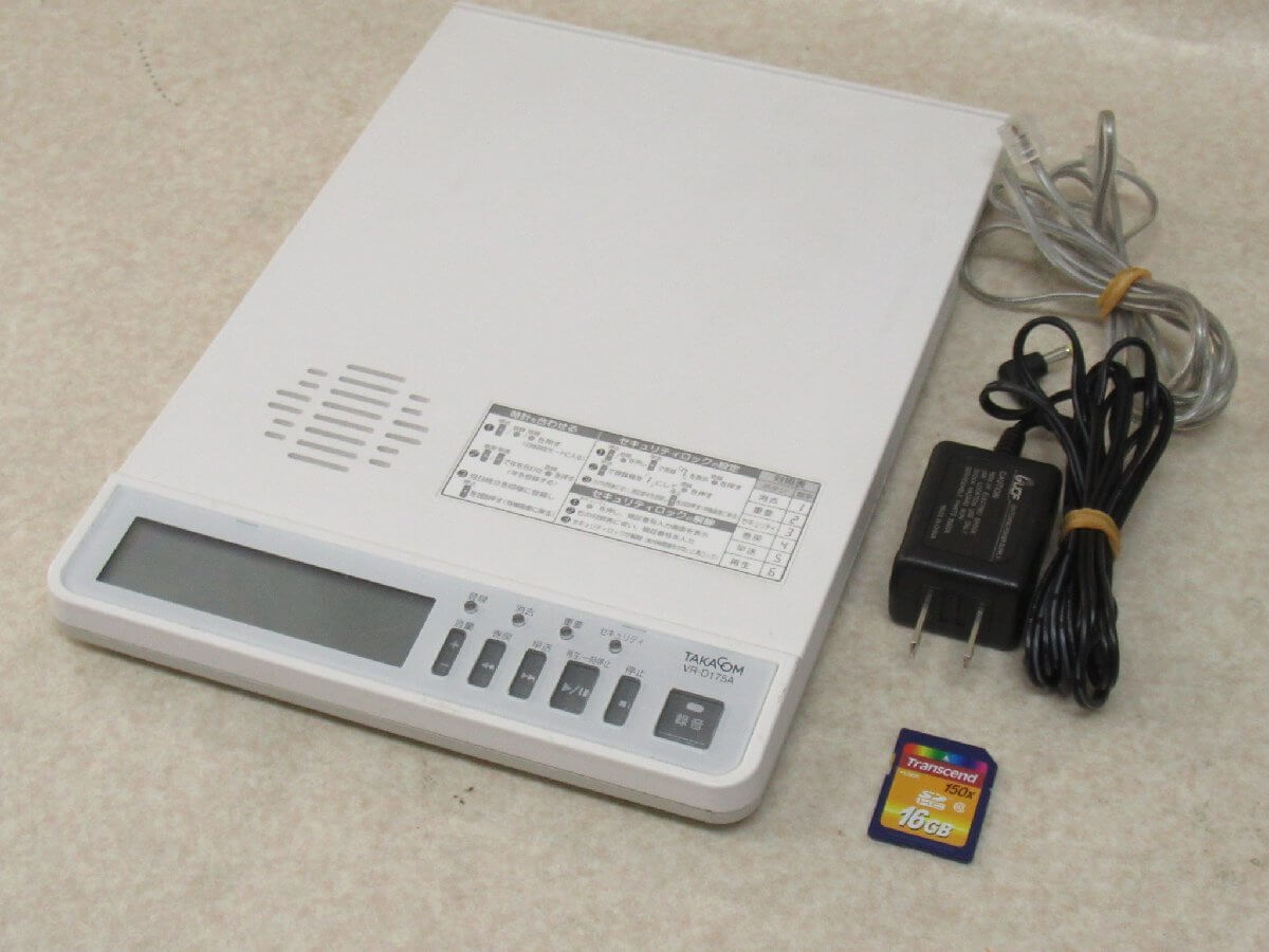 TAKACOM通話録音器 VR-D175A  2GB SDカード付き　本体のみ Amazon | TAKACOM/タカコム 通話録音装置 VR-D179A(VR-D175Aの