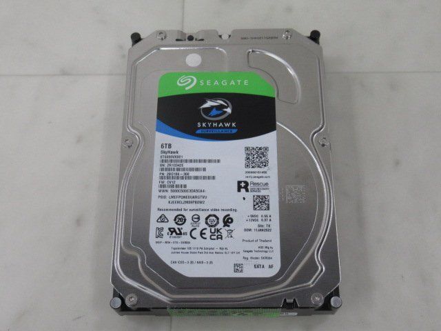 【中古】【使用時間24,221時間】 ST6000VX001 (6TB) SKYHAWK 3.5-Inch 【 中古 ビジネスホン HDD 業務用 電話機 本体】 ｜日商電販　店
