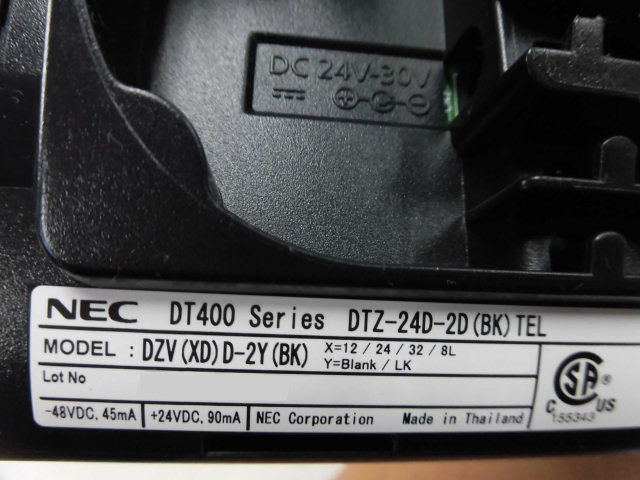 Dtz 24d 2d Bk Tel Aspire Nec 24ボタン標準電話機 Ux