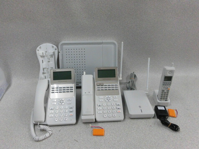 【中古】B1-AME-(1) SLU付\u003cBR\u003e+ A1-(18)STEL-(B1)(W)\u003cBR\u003e+ A1-DECL-PSSET-(1)(W)\u003cBR\u003e+ A1-(18)CCLSTEL-(B1)(W)\u003cBR\u003eNTT αB1 アナログ主とり備える\u003cBR\u003e電話+コードレス+長い巻き毛コードレス 書き割り\u003cBR\u003e【商行為電話機 御勤め用】