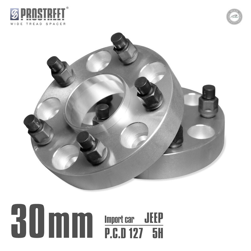 【送料無料】ワイドトレッドスペーサー 30mm 2枚セット JEEP JKラングラー グランドチェロキー PCD127-5H 30mm ワイトレ「WJ-30」