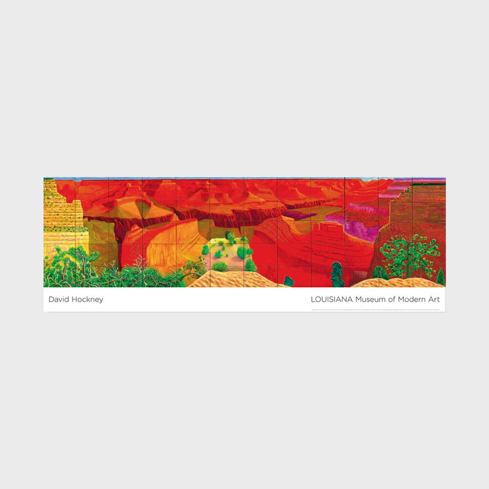 【LINEおともだち追加でｸｰﾎﾟﾝ】1370 x 460mm ルイジアナ美術館 ポスター David Hockney デイヴィッド・ホックニー - A closer Grand Canyon [ 北欧 インテリア 玄関 アート おしゃれ 壁掛け 絵画 抽象画 風景 ]