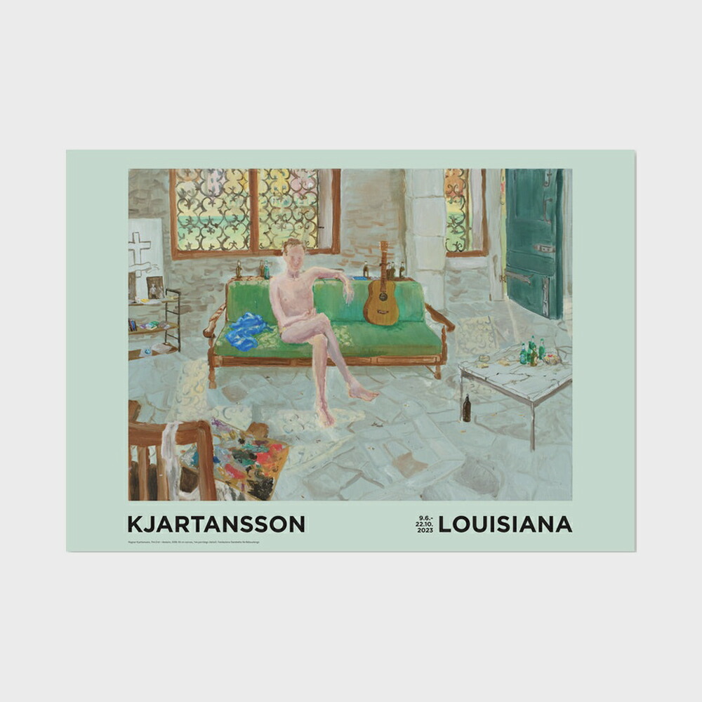 【LINEおともだち追加でｸｰﾎﾟﾝ】A2 ルイジアナ美術館 ポスター Ragnar Kjartansson - The End (man on green sofa) (2009) [ 北欧 インテリア 玄関 アート おしゃれ 壁掛け 絵画 抽象画 風景 ]