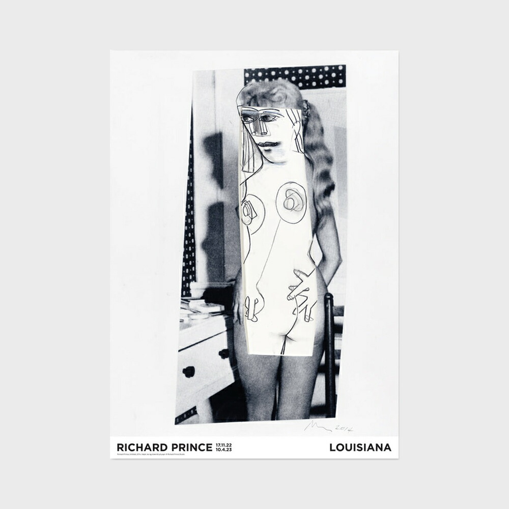 【LINEおともだち追加でｸｰﾎﾟﾝ】A3 ルイジアナ美術館 ポスター Richard Prince - Untitled 1 person [ 北欧 インテリア 玄関 アート おしゃれ 壁掛け 絵画 抽象画 風景 ]
