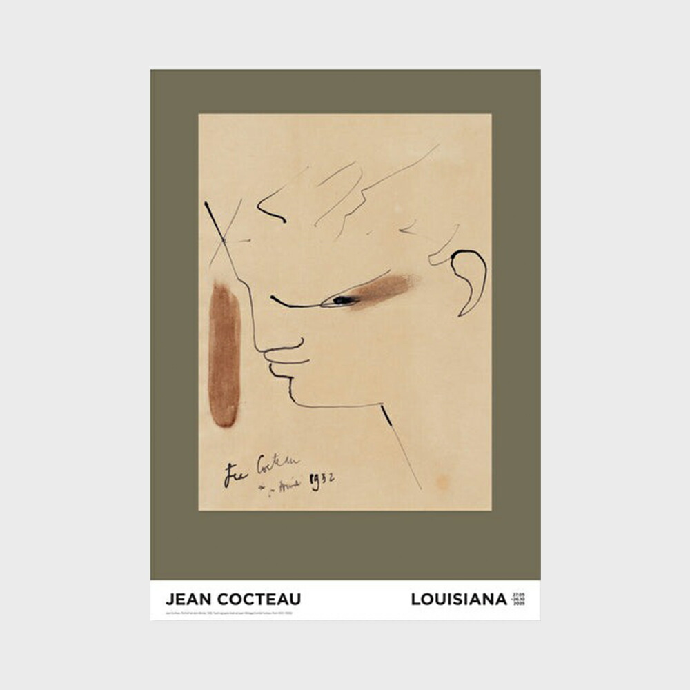 【LINEおともだち追加でｸｰﾎﾟﾝ】A3ポスター Jean Cocteu - Portrait de Jean Marais (1952)