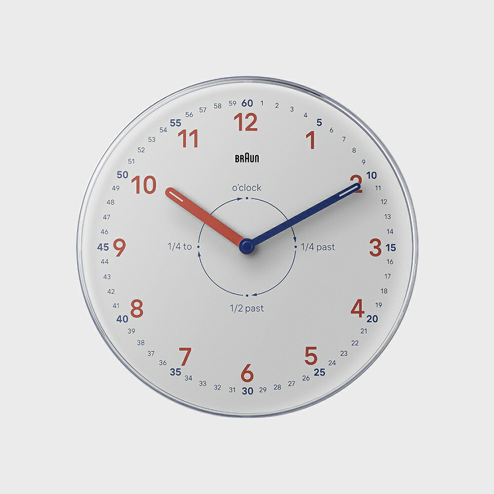 【LINEおともだち追加でｸｰﾎﾟﾝ】BRAUN ブラウン 掛け時計 Time Teacher WALL CLOCK WHITE BC26TW
