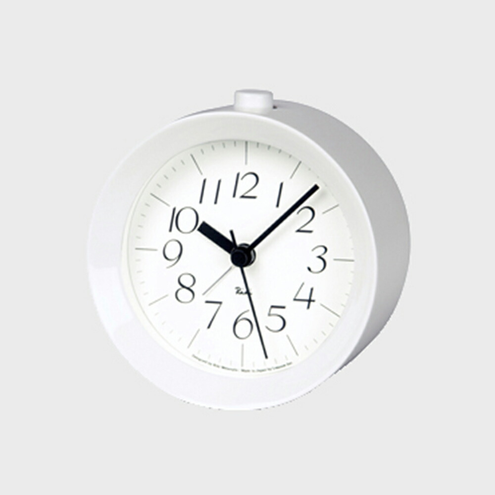 レムノス lemnos 置時計 / RIKI Alarm Clock アラームクロック 白 ホワイト WR09-14WH [ アラーム時計 目覚まし時計 置き時計 レムノス アナログ 時計 クロック おしゃれ 北欧 ]｜designshop