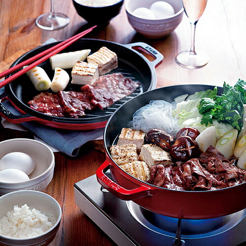 楽天市場 9 4 5 6 Offクーポン Staub ジャポネスク Sukiyaki グリルパン Designshop