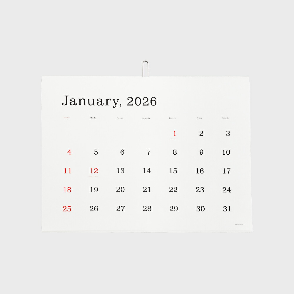 楽天市場】ANDO GALLERY 葛西薫 2026年カレンダー 単品 令和8年 壁掛け