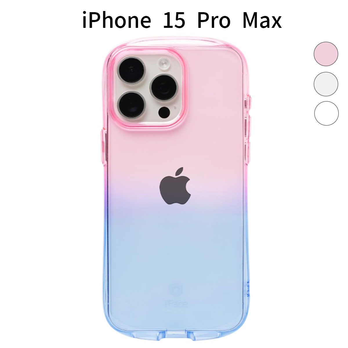 iPhone 15 Pro Max ケース フォレスト/アプリコット 透明 グラデーション 耐衝撃 薄型 TPU ストラップホール付