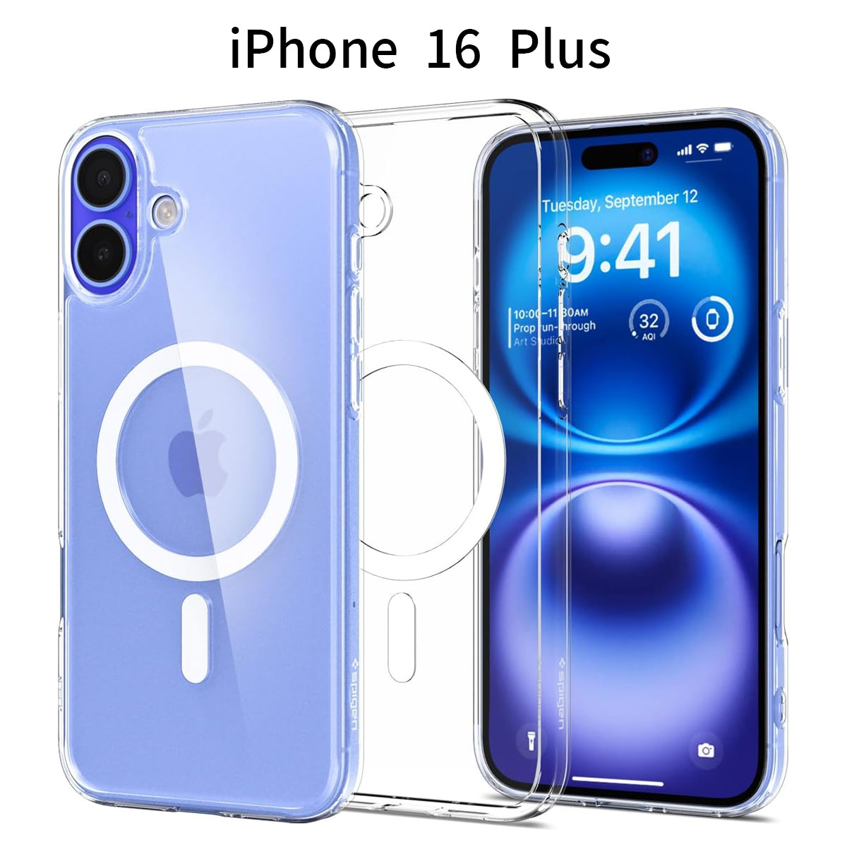 iPhone 16 Plus ケース MagSafe対応 超軽量29g クリア 薄型 耐衝撃 ストラップホール 黄変抑制