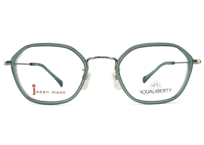 アクアリバティ AQUALIBERTY aq22526 日本製 伊達 度付き メンズ レディース ヘキサゴン チタン 老眼鏡 遠近両用 メガネ めがね 眼鏡 新品 送料無料 47□21 aq|アイカフェ