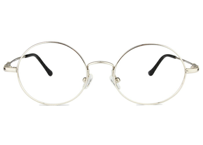 アイカフェ EYE CAFE vf050 c.2 r22 シルバー 伊達 丸 メガネ めがね 眼鏡 度付き 新品 送料無料 47□18