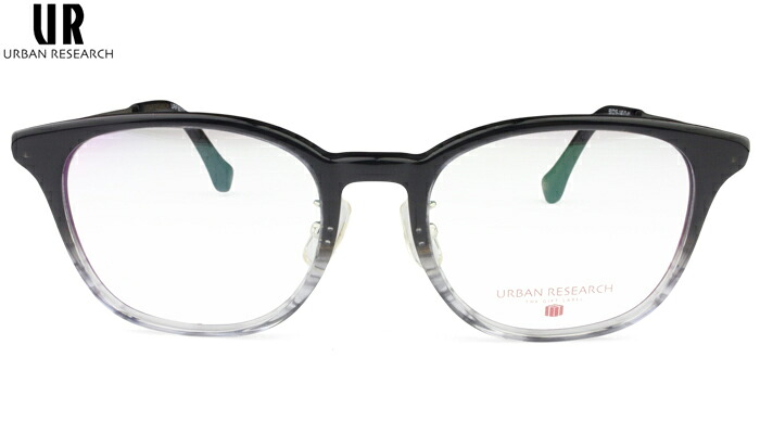 アーバンリサーチ URBAN RESEARCH URF8019 c.4 ブラック・クリア メガネ 眼鏡 めがね 伊達 鼻パット付 ウェリントン 新品 送料無料 urf1