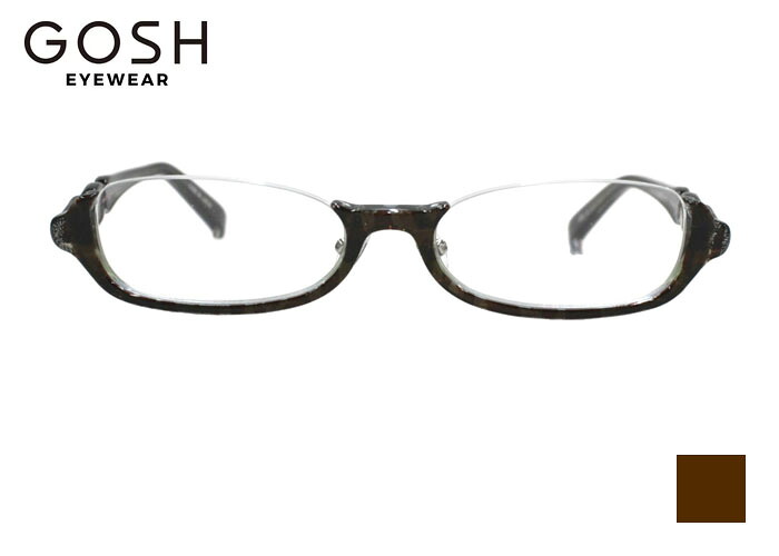 ゴッシュ GOSH go-805 50□17 日本製 セル アセテート オーバル アンダーリム 伊達 度付き 老眼鏡 遠近両用 メンズ レディース メガネ めがね 眼鏡 新品 送料無料