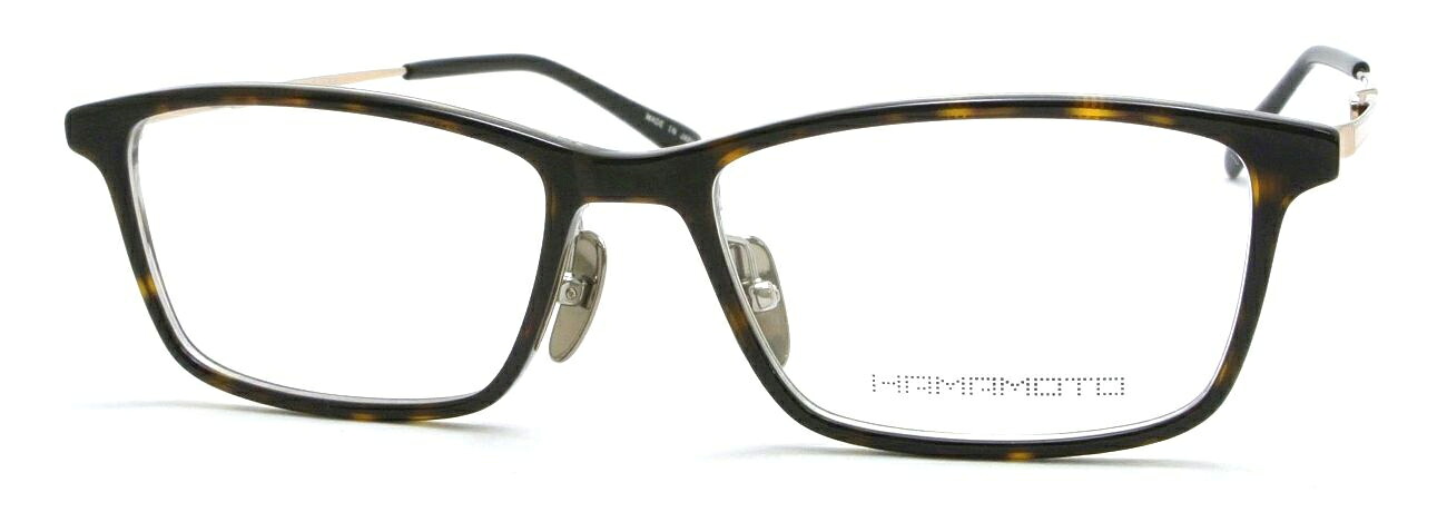 ハマモト HAMAMOTO ht-568 c.2 ht7 デミ &times; クリア / ゴールド 伊達 メガネ めがね 眼鏡 度付き メンズ レディース 新品 送料無料｜アイカフェ