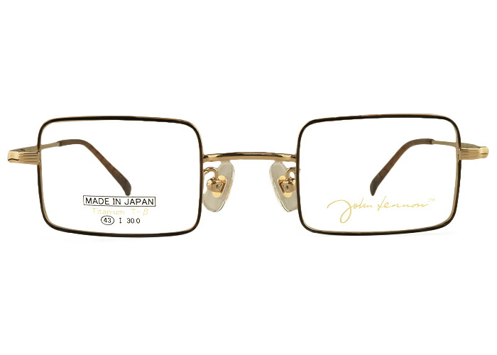 ジョンレノン John Lennon jl-1116 日本製 jl2 チタン 伊達 度付き 老眼鏡 遠近両用 レトロ アンティーク スクエア メガネ めがね 眼鏡 新品 送料無料 43□25