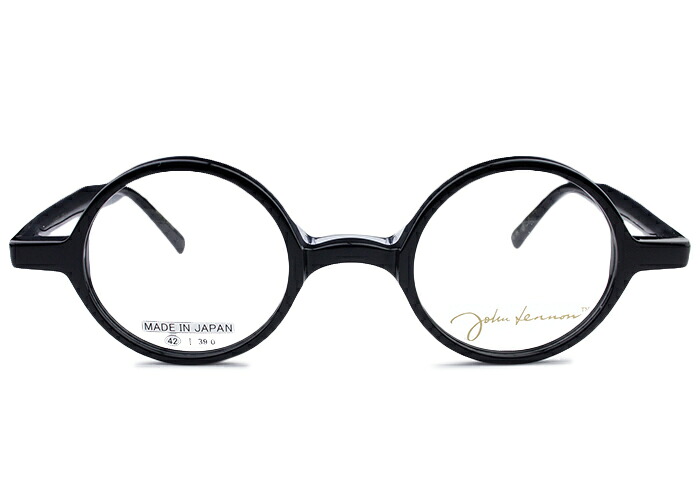 ジョンレノン John Lennon jl-6017 c.1 セル jl3 ブラック 黒縁 伊達 メガネ めがね 眼鏡 度付き メンズ レディース 丸 ラウンド フルリム 新品 送料無料 日本製 42□24|アイカフェ
