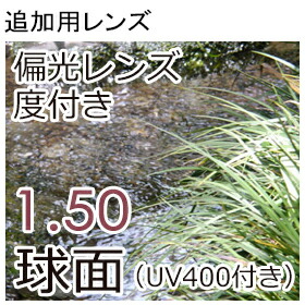 追加用１．５０球面レンズ 度付き偏光レンズ(2枚)