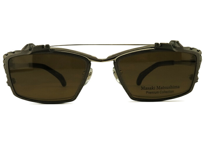 マサキマツシマ Masaki Matsushima MFP-567 日本製 チタン 伊達 度付き 老眼鏡 遠近両用 クリップオンサングラス付き 大きい メガネ めがね 眼鏡 新品 送料無料 57□17