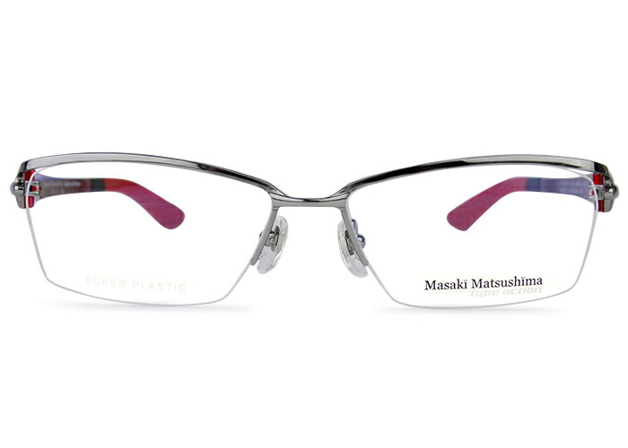 マサキマツシマ Masaki Matsushima mfs-130 c.2 薄墨色/赤いことパール MADE IN JAPAN 伊達 度付き添い人 大層らしい 眼鏡 新品 貨物輸送無料 めがね メガネ 57□16