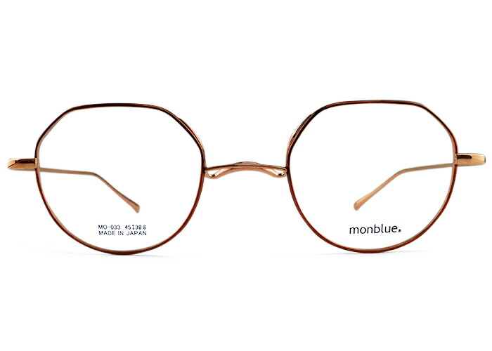 モンブルー monblue mo-033 日本製 一山 鼻パッドなし 伊達 度なし 度付き メンズ レディース レトロ チタン フルリム 老眼鏡 遠近両用 メガネ めがね 眼鏡 新品 送料無料 45□22.5