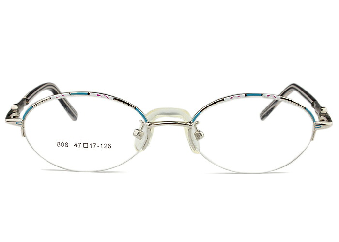 アイカフェ EYE CAFE 808 シルバー メガネ めがね 眼鏡 伊達 度付き 新品 送料無料