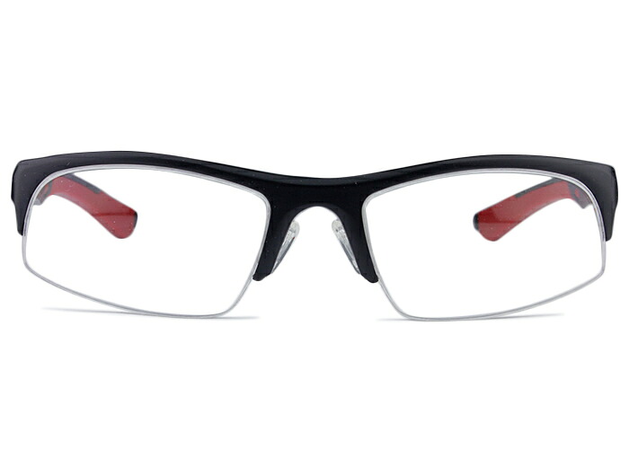 アイカフェ EYE CAFE ogb197 m001 ブラック/レッド 6カーブ 軽量 メガネ めがね 眼鏡 伊達 度付き 新品 送料無料 54□18|アイカフェ