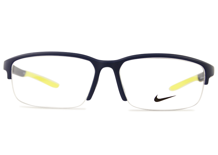 マットネイビー伊達 NIKE7136af 大きい 新品 メガネ 日常用から活動的なスポーツにも最適！ 度付き 眼鏡メンズ 402 めがね めがね  メガネ 送料無料5715 ナイキ 新品 nk4：アイカフェ