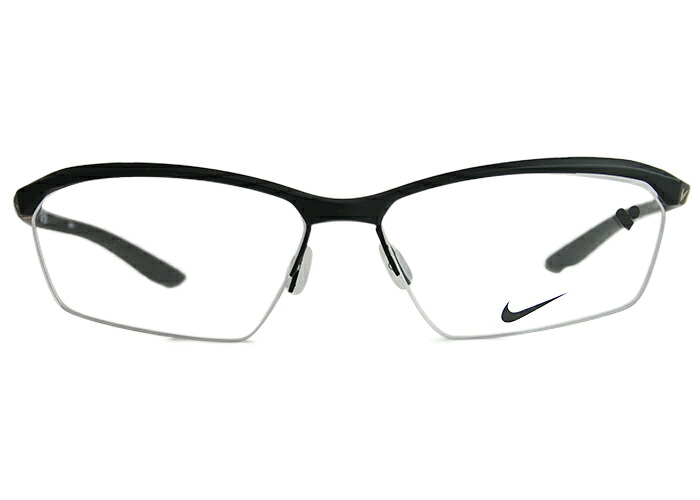 ナイキ NIKE 7140af 001 60サイズ マットブラック 伊達 度付き ナイロール スポーツ スポーティ 大きい メガネ めがね ランニング ウォーキング 運動 眼鏡 新品 送料無料 60□15|アイカフェ