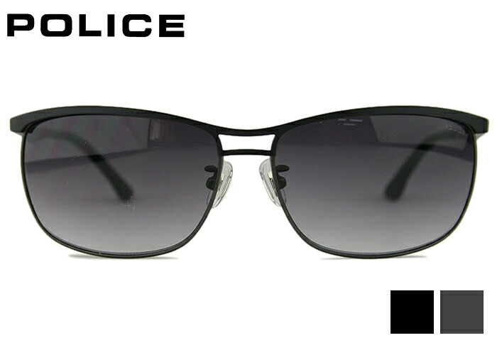 ポリス POLICE spl918j 2color ダブルブリッジ ミラーレンズ スクエア 軽量 サングラス メンズ レディース 新品 送料無料