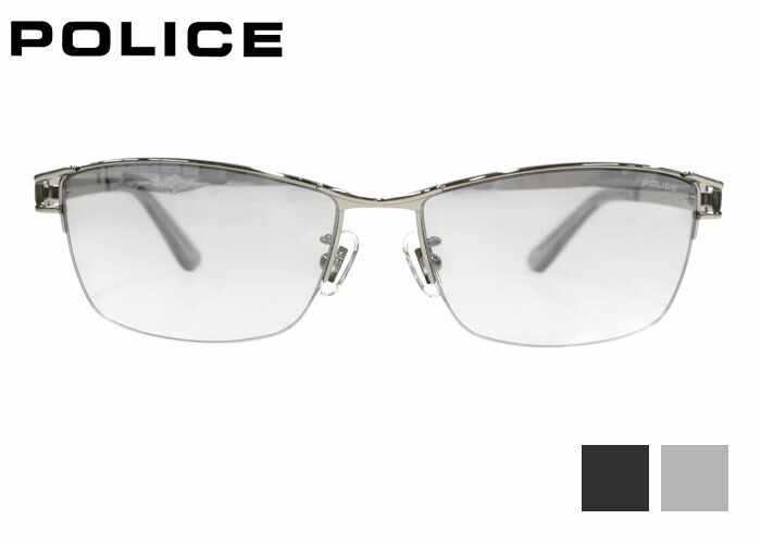 ポリス サングラス POLICE splq03j 59□16 チタン スクエア ナイロール ハーフリム メンズ レディース 新品 送料無料