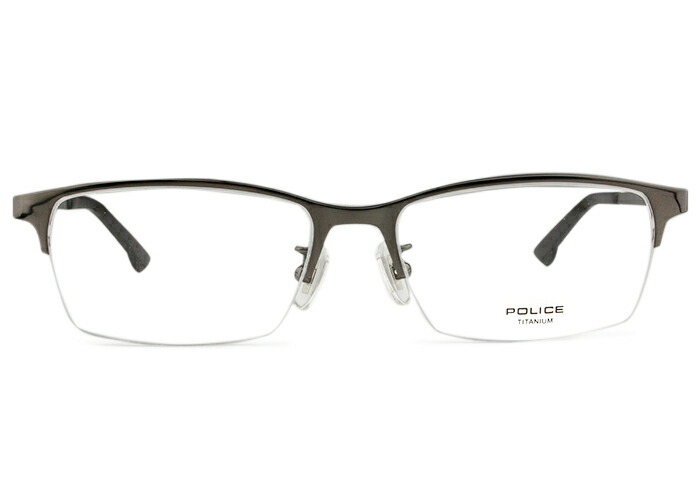 送料無料 ガンメタル ガンメタル ギフト ポリス Po3 伊達 父の日 眼鏡 54 16 アイカフェ 度付き 眼鏡 母の日 メガネ 新品 0568 めがね 0568 Police Vpl942j