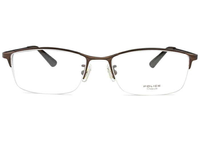 ポリス POLICE vplb03j 0k05 アンティークブラウン メガネ 眼鏡 伊達 新品 鼻パッド 老眼鏡 遠近両用 送料無料 po4｜アイカフェ