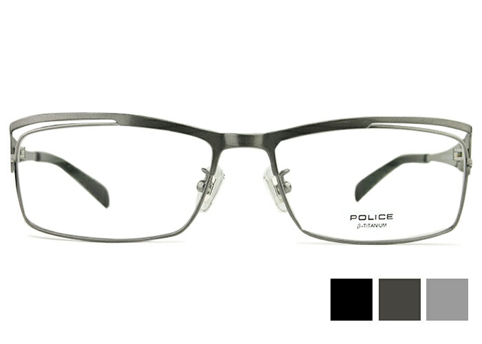 ポリス POLICE vpld76j 3color 伊達 度付き メンズ 紳士 チタン 老眼鏡 遠近両用 めがね メガネ 眼鏡 新品 送料無料 55□16 po1|アイカフェ