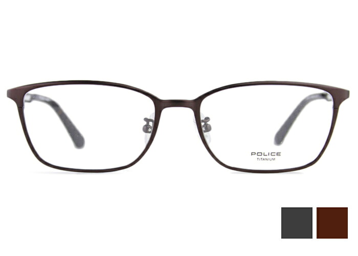 ポリス POLICE vplf41j 2color 伊達 度付き メンズ 紳士 チタン 老眼鏡 遠近両用 めがね メガネ 眼鏡 新品 送料無料|アイカフェ