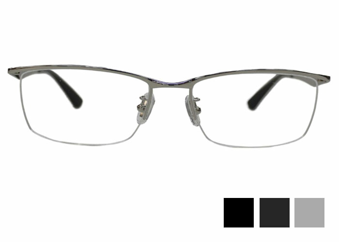 ポリス POLICE vplq52j po 伊達 度付き ハーフリム スクエア チタン メンズ 老眼鏡 遠近両用 セル めがね メガネ 眼鏡 新品 送料無料 55□17
