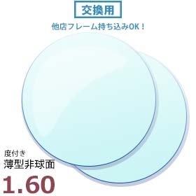 楽天市場】フレーム持込交換用 度付き レンズ交換 1.67薄型非球面（2枚 