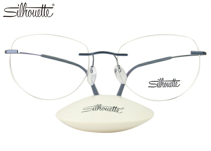 【26日まで限定！エントリーでP10倍】 シルエット Silhouette 5541 4642 チタンミニマルアートアイコン アークティックブルー ARCTIC BLUE IW オーストリア製 ツーポイント 記憶形状 チタン メガネ めがね 眼鏡 リムレス フチ 縁 なし 新品 送料無料｜アイカフェ