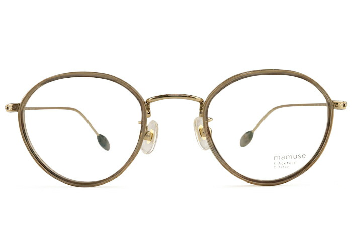 マミューズ mamuse m-8033 日本製 M01 フルリム 伊達 度付き チタン レディース 老眼鏡 遠近両用 めがね メガネ 眼鏡 新品 送料無料 46□22 16,500円