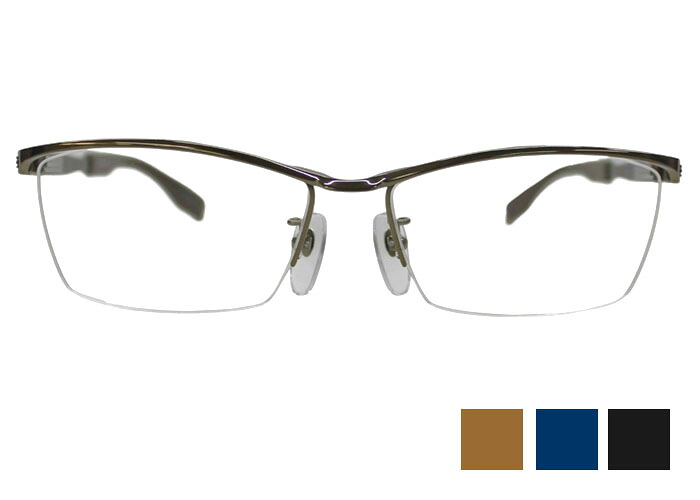 ウィリスアンドガイガー Willis&Geiger wg-1010 wg1 伊達 度付き メンズ ナイロール ハーフリム チタン 老眼鏡 遠近両用 めがね メガネ 眼鏡 新品 送料無料 56□16