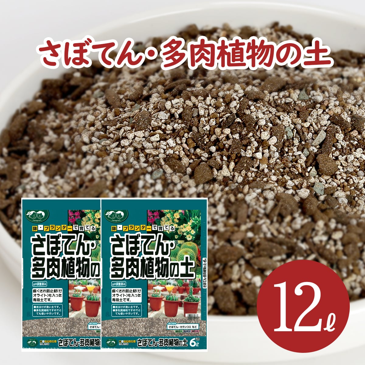 楽天市場】サボテン 多肉植物の土 6L (6L×1袋) pH調整済み