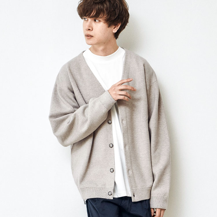 楽天市場 カーディガン メンズ リラクシングミラノリブニットカーデ Tc1571 グレージュs Xl Dcollection