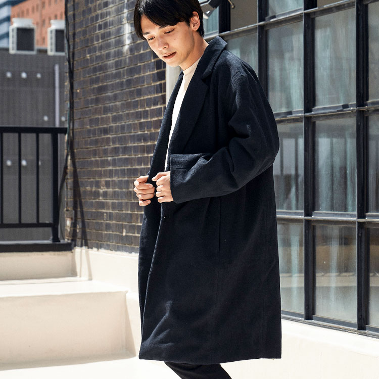 楽天市場 アウトレット商品の為 返品不可 コート メンズ ウールチェスターコート ロングコート 冬コート オーバーサイズ ビッグシルエット Oc1110 全3色m L Dcollection