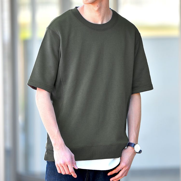 楽天市場 スウェット メンズ 5分袖スウェットtシャツ トップス カットソー Tt1461 3カラーs Xl Dcollection