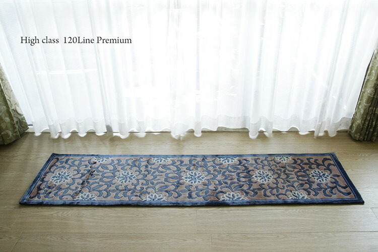 楽天市場】【甘粛緞通 高級手織りウール緞通 ブルー】＃YASL868 62