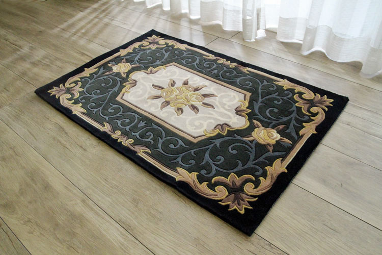 楽天市場】【甘粛緞通 高級手織りウール緞通 ブルー】＃YASL868