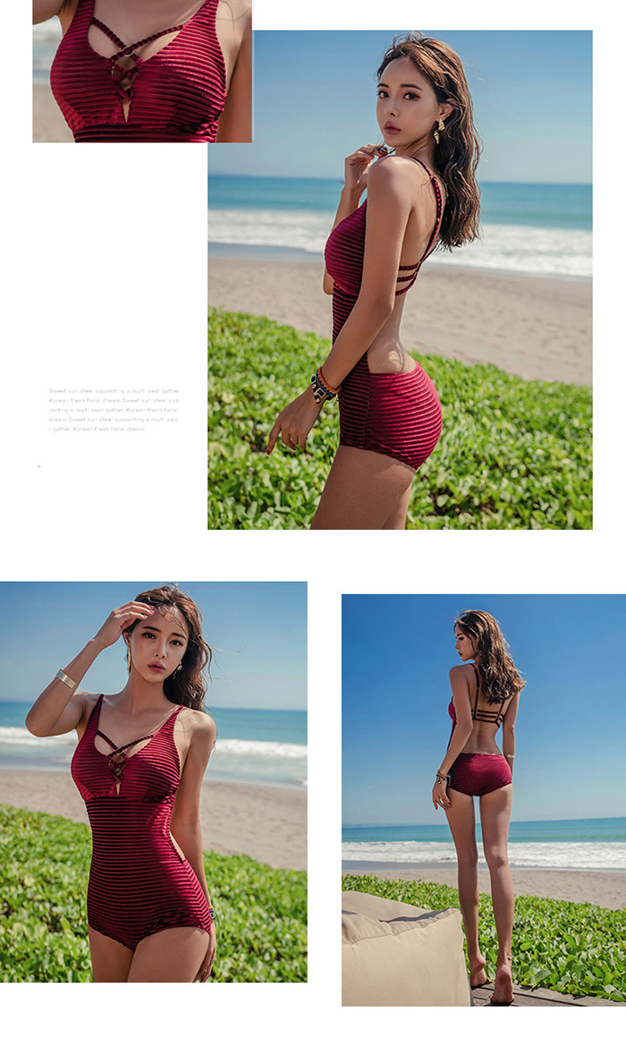 受注発注 水着 ワンピース レディース ベロア モノキニ 体型カバー セクシー水着 おしゃれ トレンド リゾート 無地 ベロア水着 M L Xl 累計販売2万枚突破 Capadei Org Py