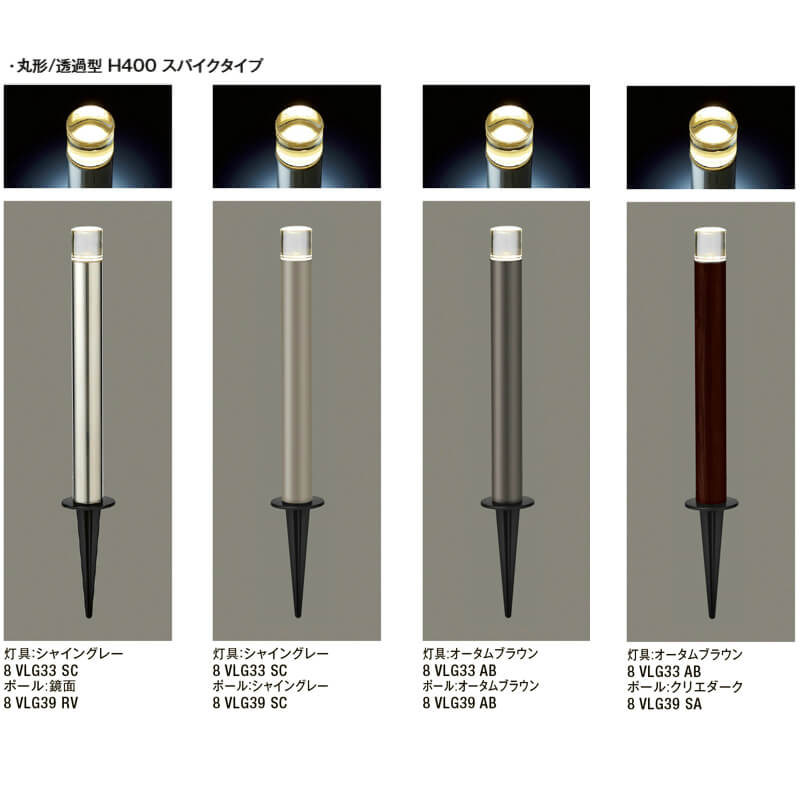 7月はエントリーで全品p10倍 エクステリアライト 外構照明 12v美彩 ローポールライト 透過型 丸形 H400 スパイクタイプ 8vlg33 8vlg39 リクシル 庭園灯 屋外玄関照明 門灯 Americanselecthealth Com