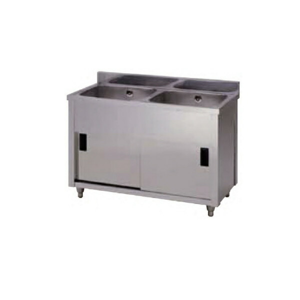 【法人制限事項】耐用年数住器 二槽収納家具シンク 間口180糎 KN-AP2-1800H システムキッチン-花・ガーデン・DIY-木材・建築資材・設備